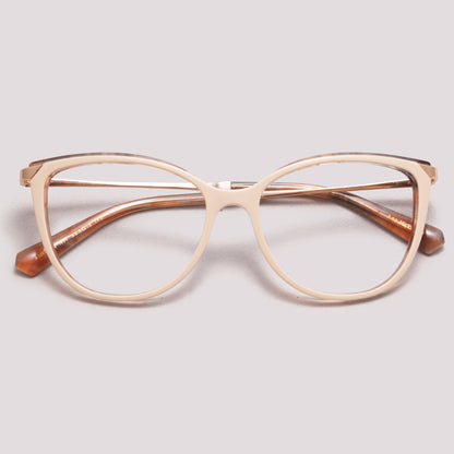 Ana Hickmann AH6415N N01 Nude e Dourado Brilho - Grau - 54 mm