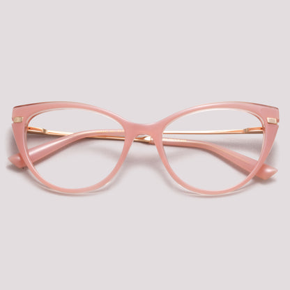 Ana Hickmann AH6442 K01 Rosa Translúcido e Dourado Brilho - Grau - 54 mm