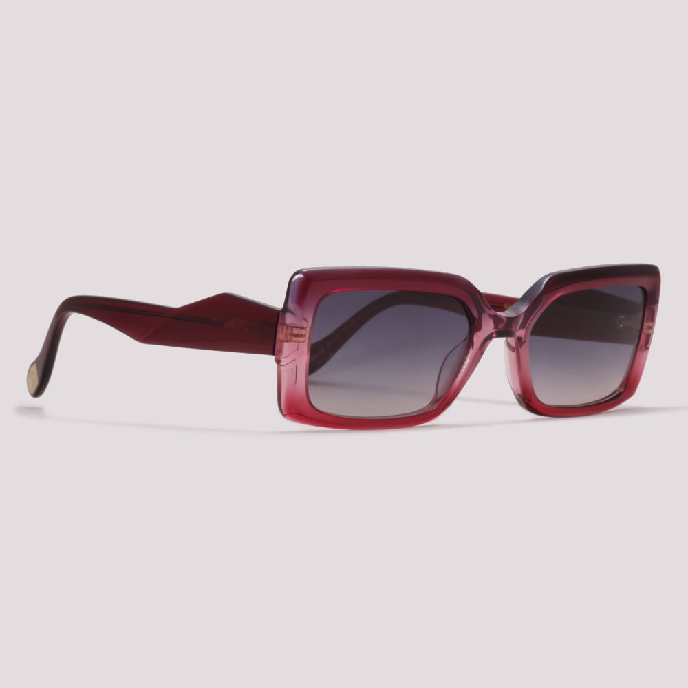 Ana Hickmann Gabi 1 AH90042 C02  Vinho Brilho Translúcido Preto Degradê - Sol - 54 mm