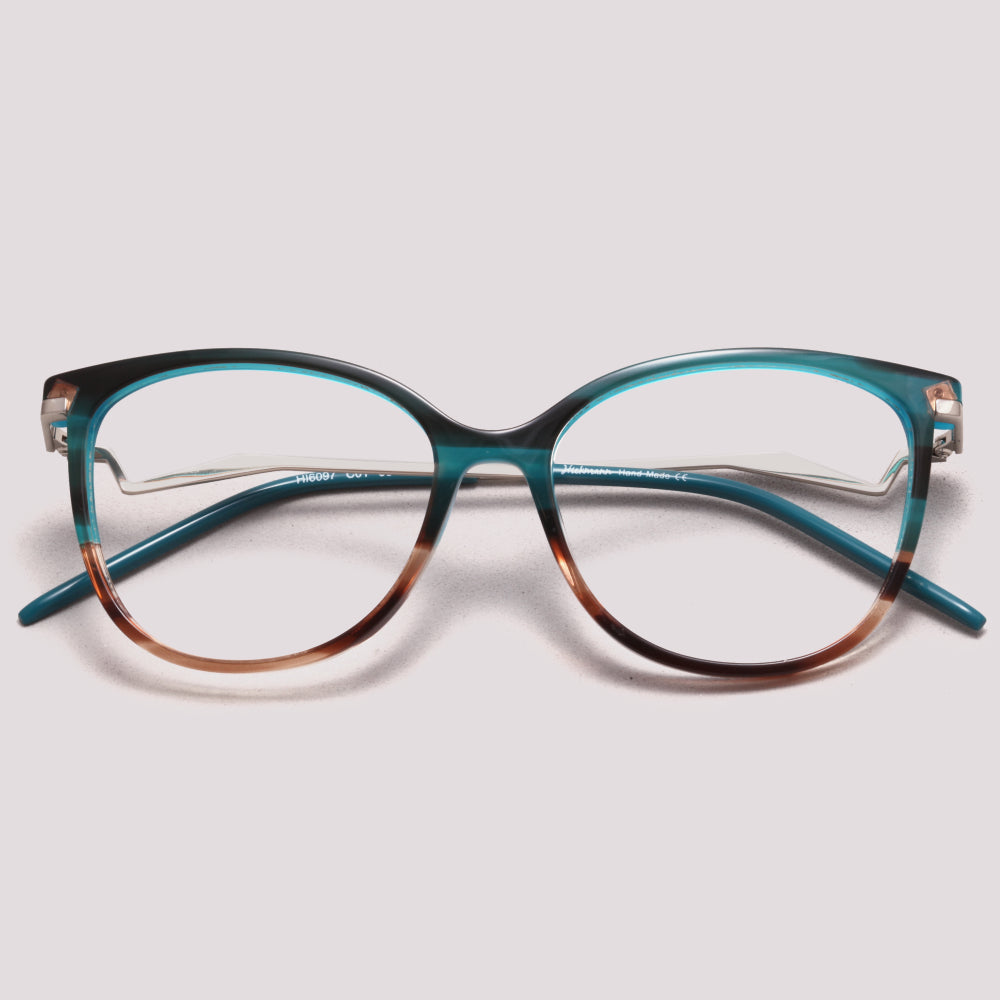 (No 0116) CLICHE 27インチ ブルー Hickmann HI6097 C01 Azul Mesclado - Grau - 53 mm – Óculos Shop
