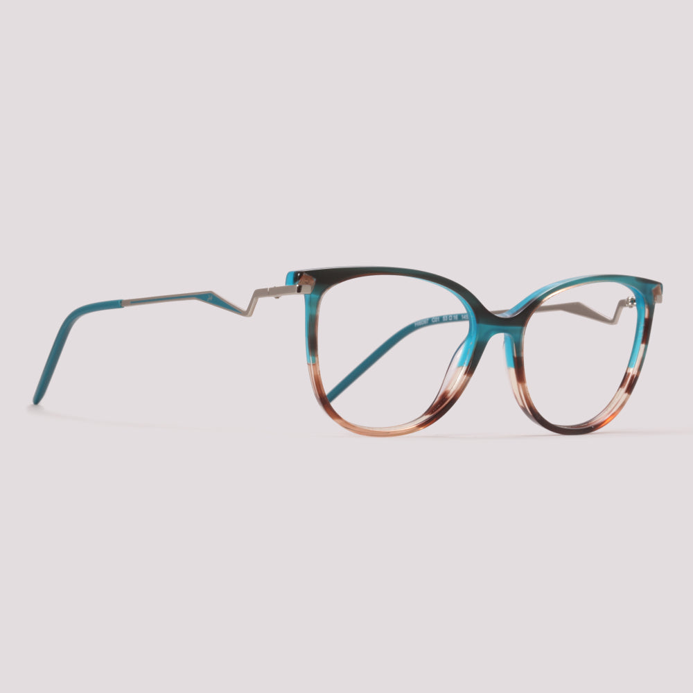 Hickmann HI6097 C01 Azul Mesclado - Grau - 53 mm – Óculos Shop
