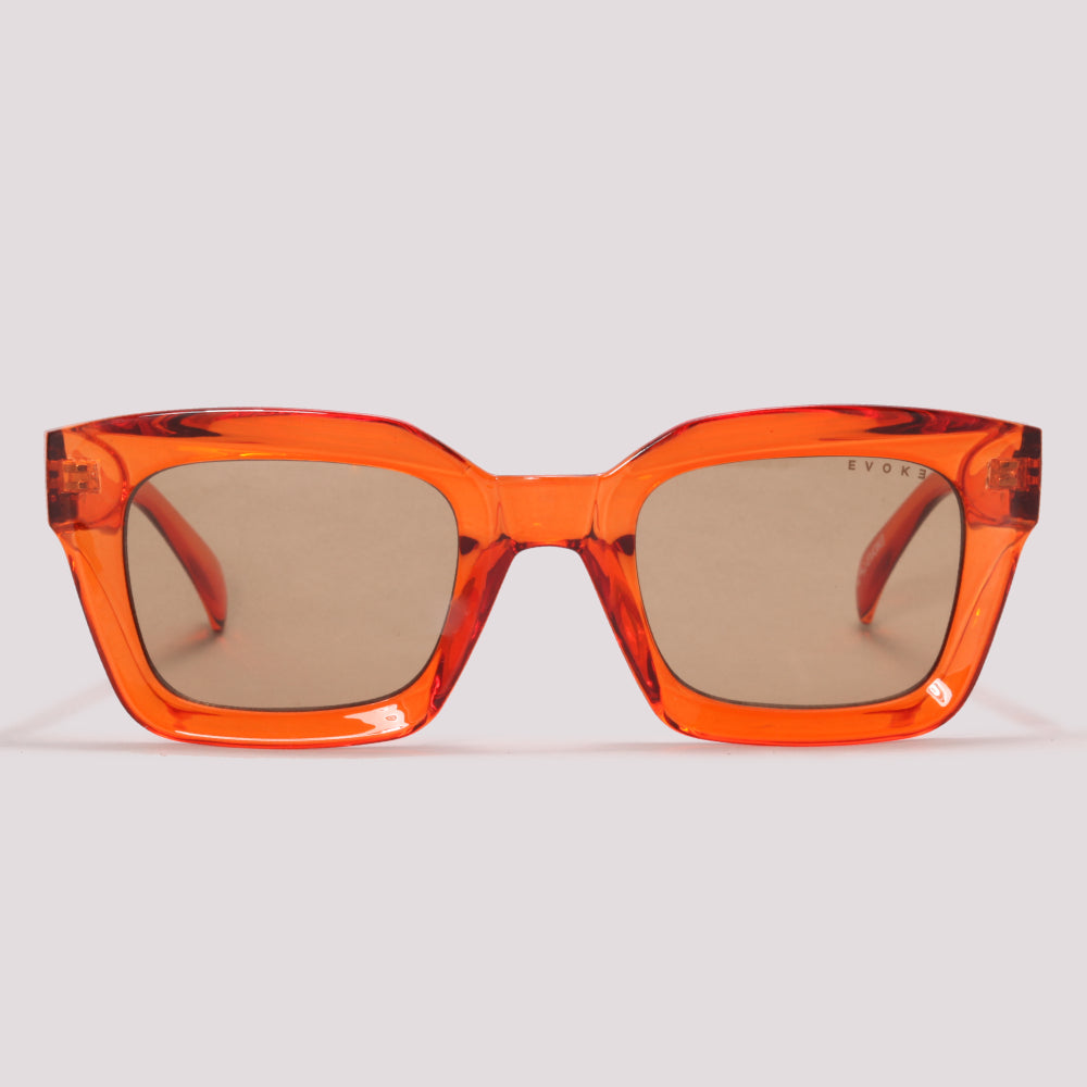 Evoke EVK 41 L03 Laranja Translúcido Marrom - Sol - 51 mm