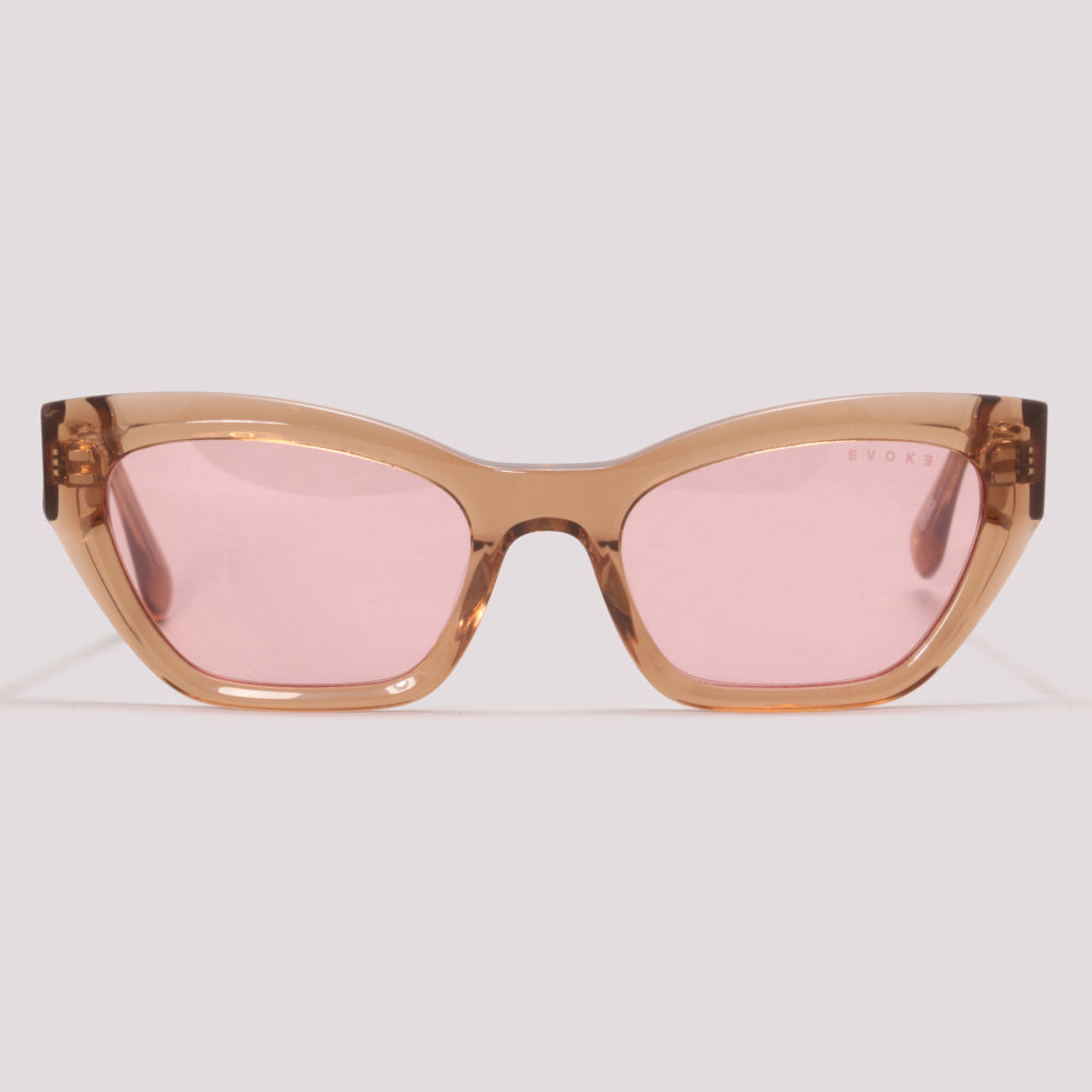 Evoke EVK 42 G02 Marrom Translúcido Rosa - Sol - 52 mm