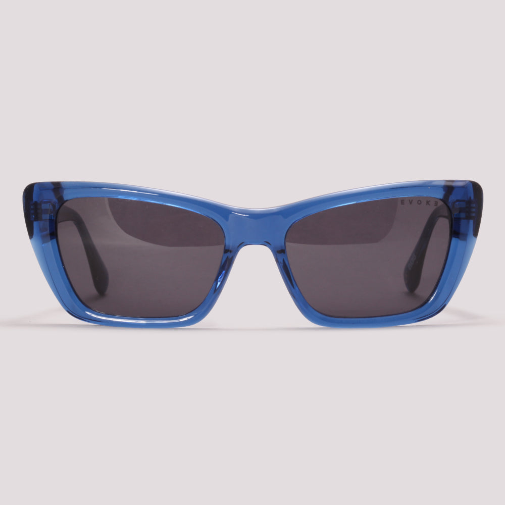 Evoke EVK 44 D02 Azul Translúcido Preto - Sol - 53 mm