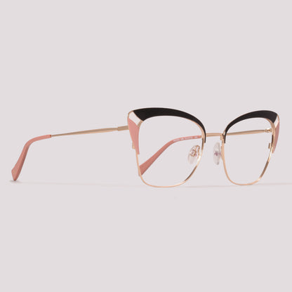 Hickmann HI2009 09B Preto Rosa e Dourado Brilho - Grau - 55 mm