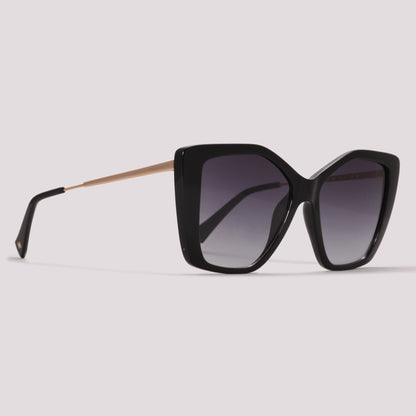 Hickmann Flora 2 HI50002 A01 Dourado e Preto Brilho Preto Degradê - Sol - 54 mm