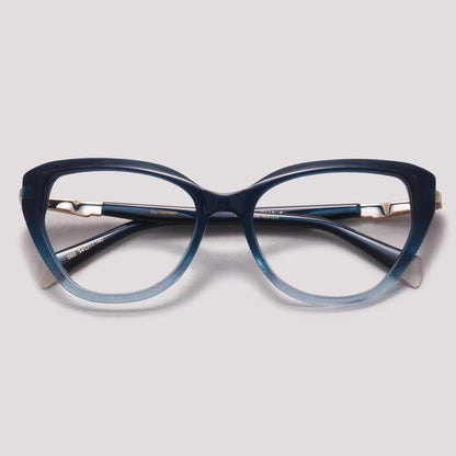 Ana Hickmann Lena 4 D02 Azul Brilho Degradê - Grau - 52 mm