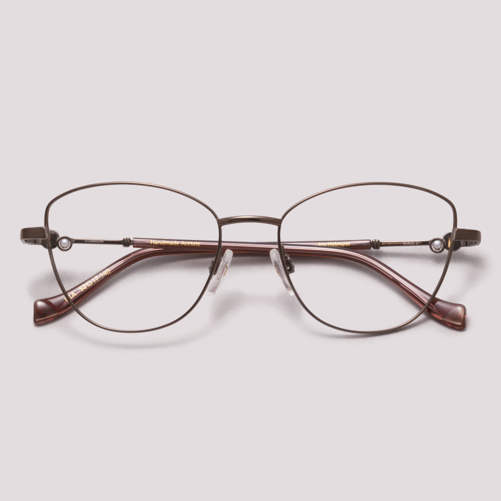 Ana Hickmann Maju 2 01A Marrom Brilho - Grau - 52 mm