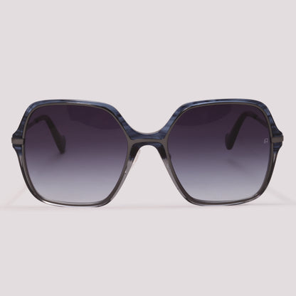 Ana Hickmann Mari 6 D21 Azul Mesclado Preto Degradê - Sol - 56 mm