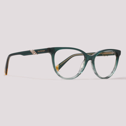 Ana Hickmann Nina 7 E02 Azul Brilho Translúcido - Grau - 55 mm