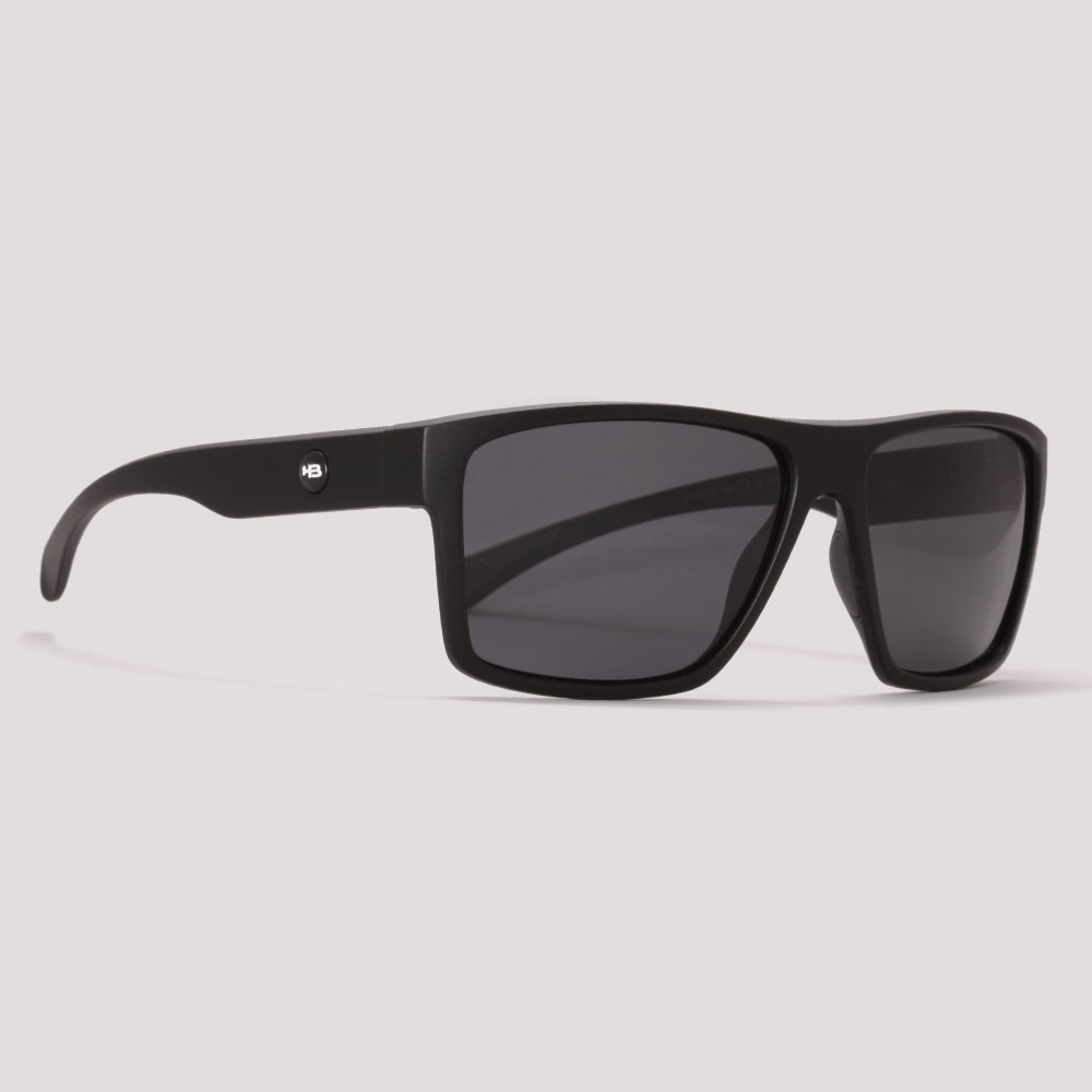 HB Troca Haste Happy M Black + H Wood Gray Polarized  - Sol - 58 mm