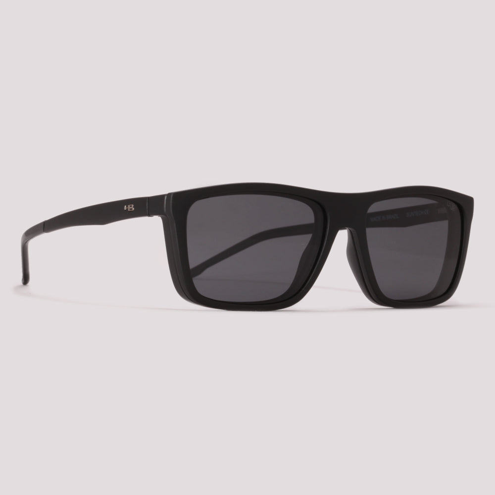 HB 0380 Switch Clip on Matte Black Gray Polarized - Grau - 50 mm