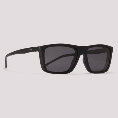HB 0380 Switch Clip on Matte Black Gray Polarized - Grau - 50 mm