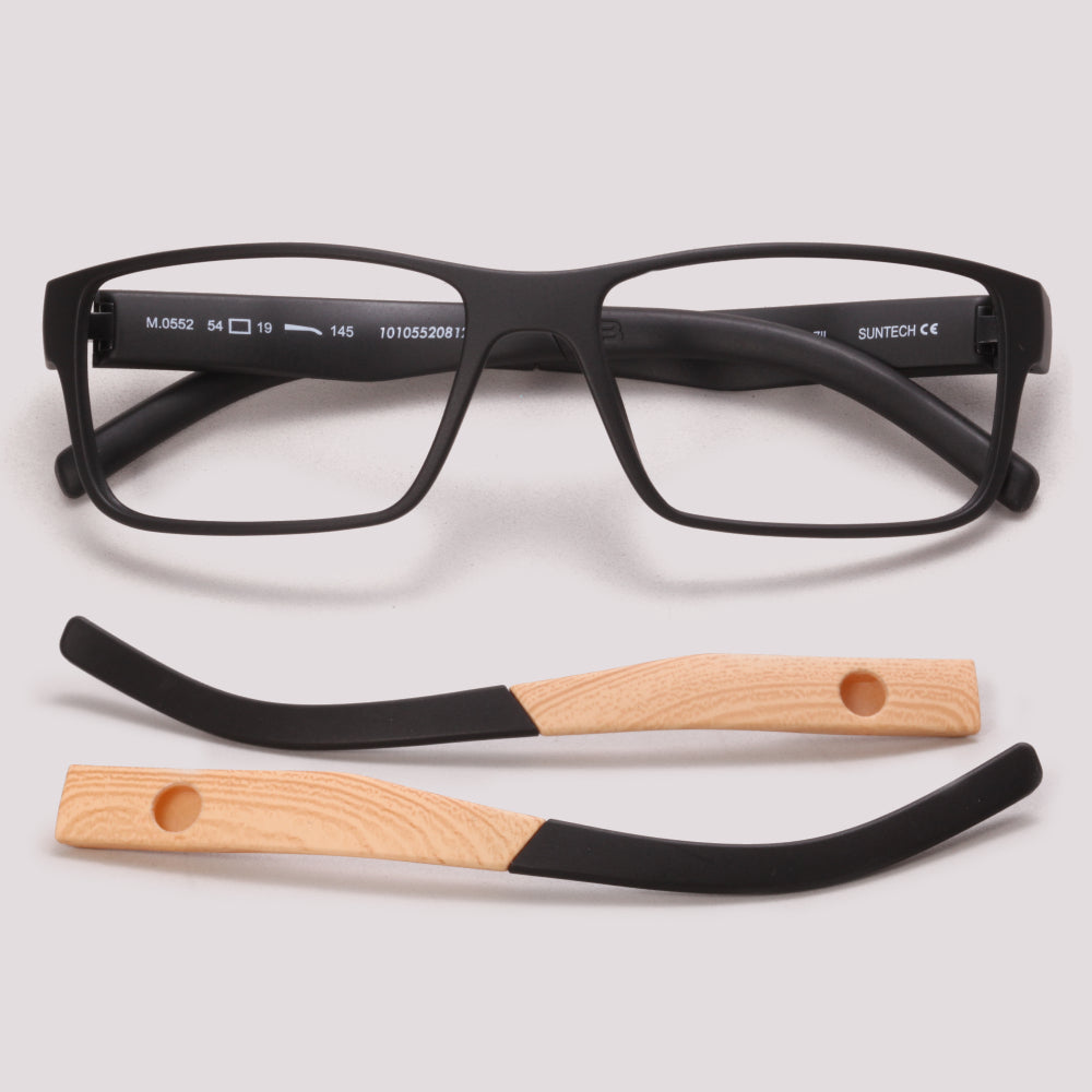 HB Troca Haste Polytech 0552 M Black + H Wood - Grau - 54 mm