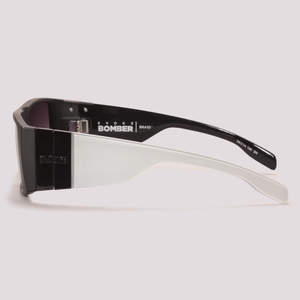 Evoke Bomber BRA10T Black Matte White Gray - Sol - 58 mm