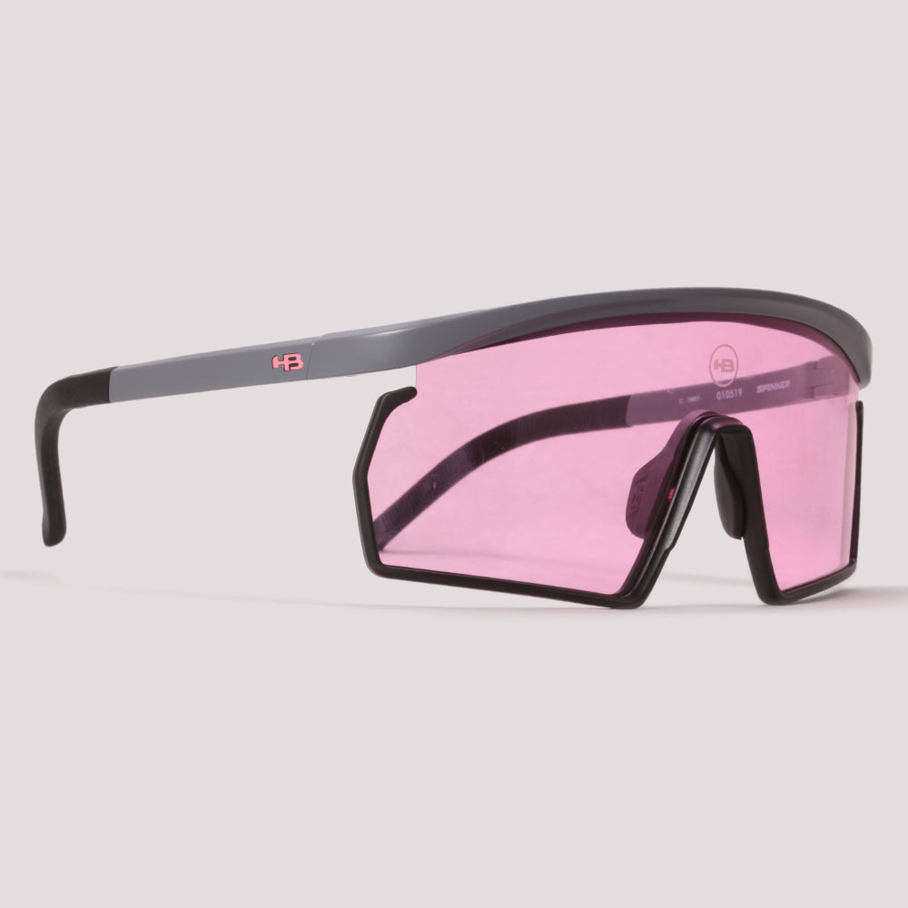 HB Spinner Cinza Fosco + Preto Fosco Moonstone Rosa - Sol - 141 mm