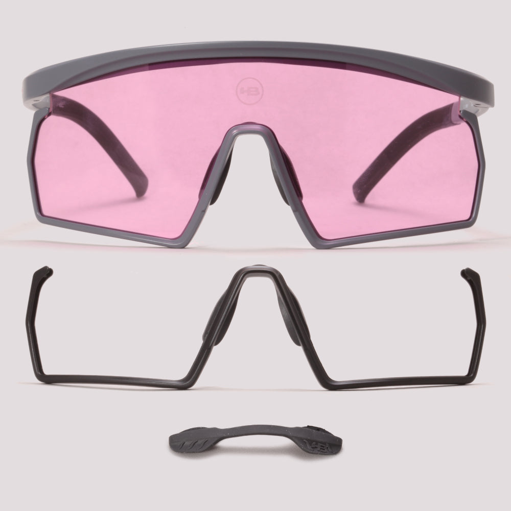 HB Spinner Cinza Fosco + Preto Fosco Moonstone Rosa - Sol - 141 mm