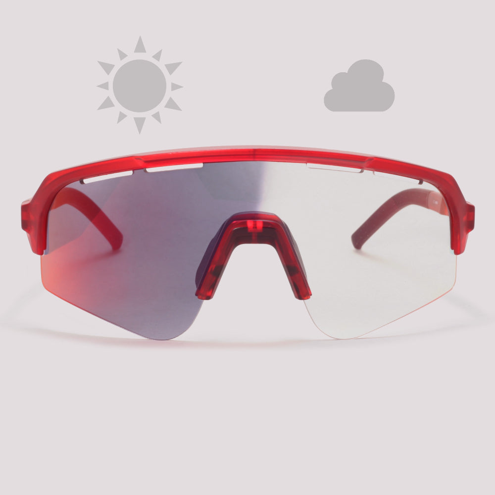 HB Edge R Vermelho Fosco Fotossensível Vermelho Espelhado (photo) - Sol - 169 mm