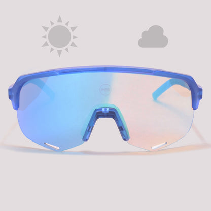 HB Edge R Azul Fosco Fotossensível Azul Espelhado (photo) - Sol - 169 mm