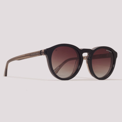 Evoke Clip on Round II G01 Marrom Translúcido Marrom Degradê - Grau - 52 mm