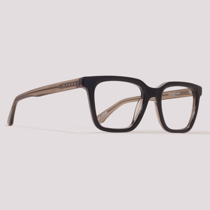 Evoke Clip on Square II G01 Marrom Translúcido Marrom Degradê - Grau - 52 mm