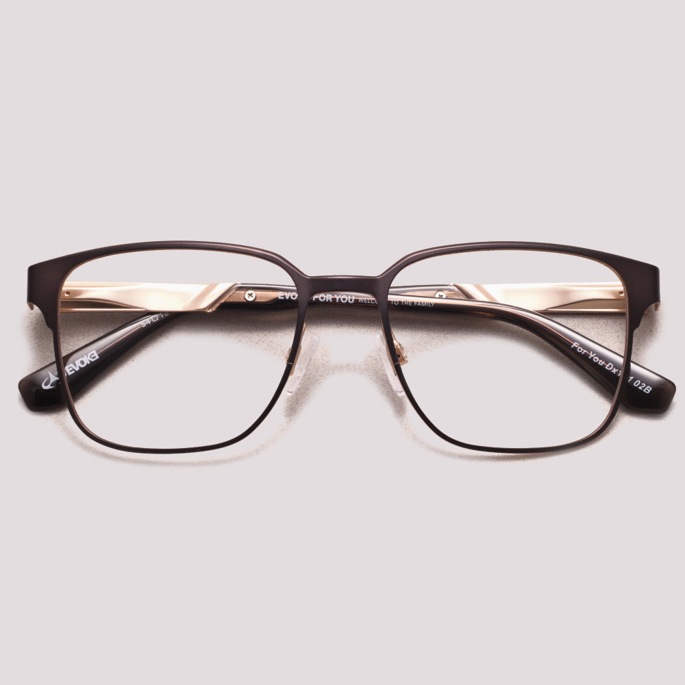 Evoke For You DX191 02B Marrom e Dourado- Grau - 54 mm