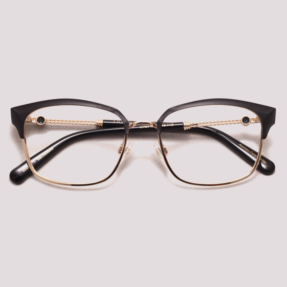 Anima Sou Efemera 09BT Preto e Dourado Fosco - Grau - 53 mm
