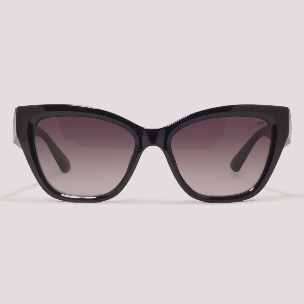 Jean Marcell JM5077 A01 Preto Brilho Marrom Degradê - Sol - 54 mm