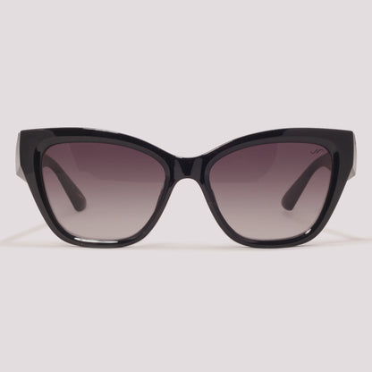 Jean Marcell JM5077 A01 Preto Brilho Marrom Degradê - Sol - 54 mm