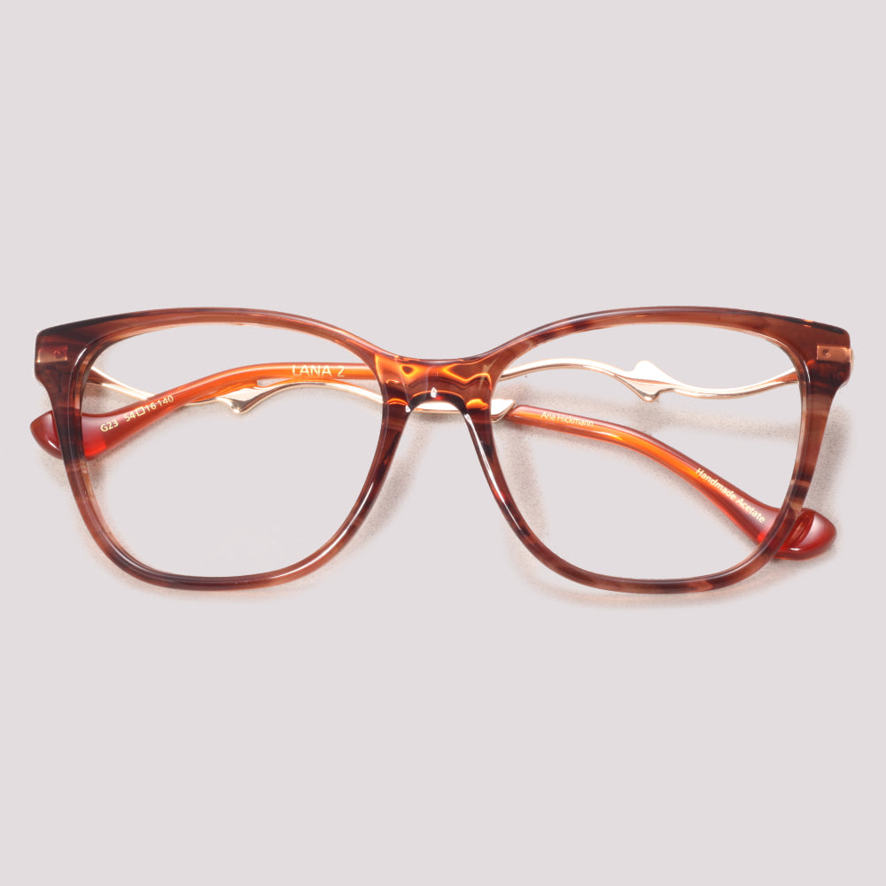 Ana Hickmann Lana 2 G23 Marrom Mesclado - Grau - 52 mm