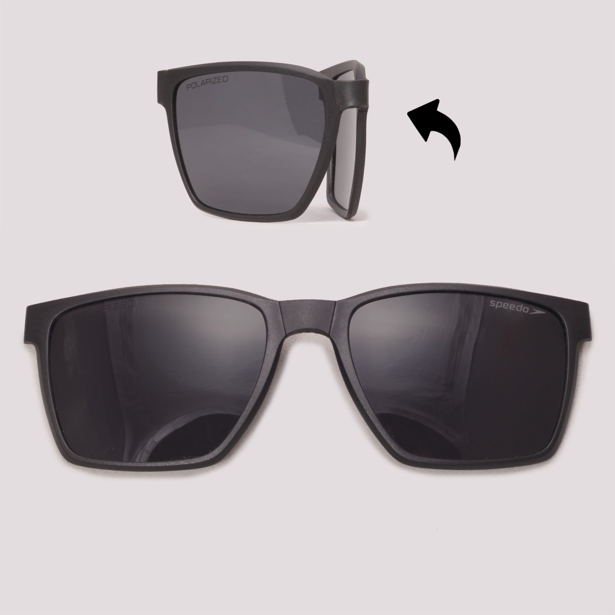 Speedo SP7086C Clip on Dobrável H12P Preto Degradê - Grau - 54 mm