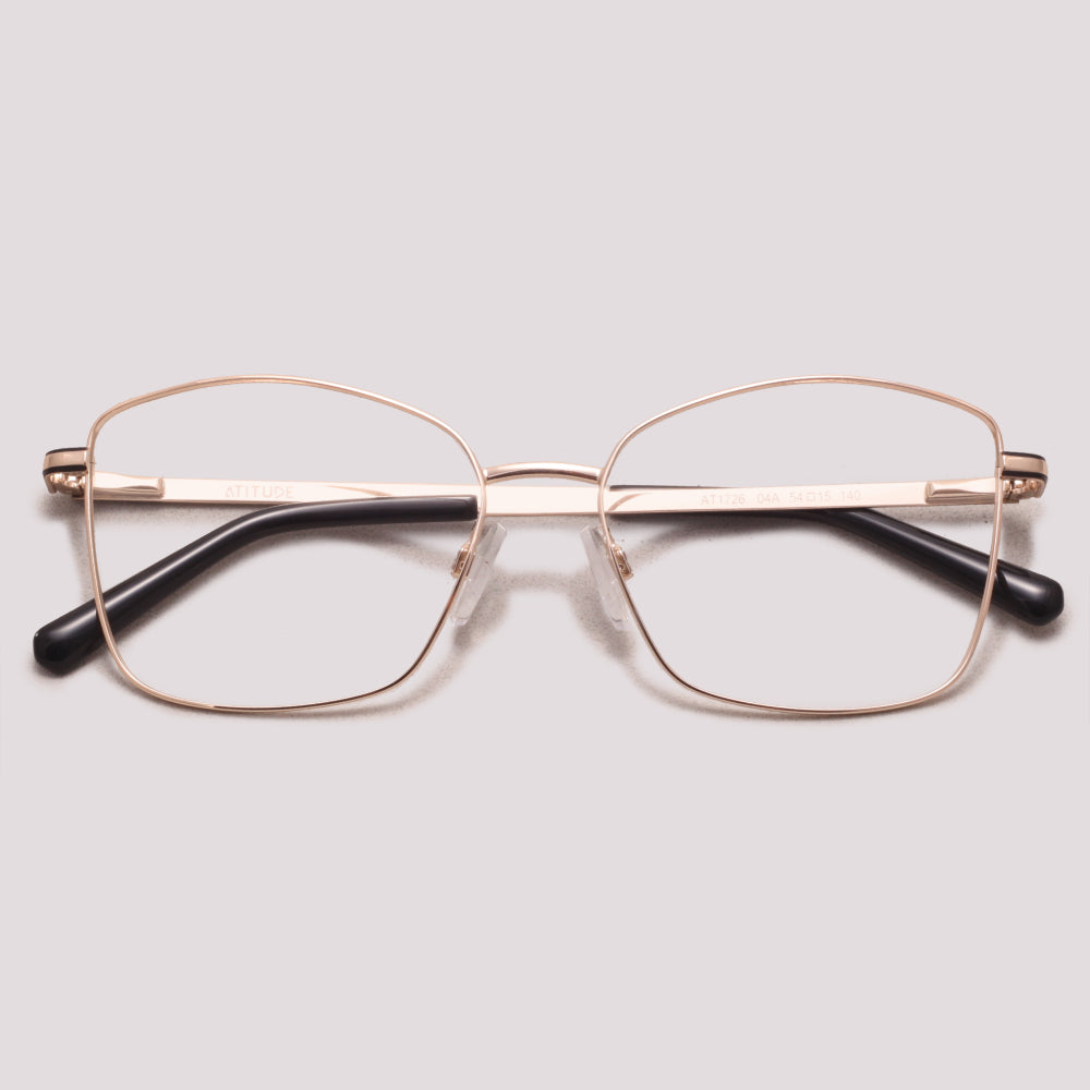 Atitude AT1726 04A Dourado e Preto Brilho - Grau - 54 mm