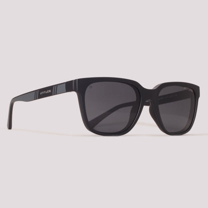 Atitude Attach Oxford Clip on A11P Preto Fosco Preto Polarizado - Grau -  52 mm