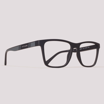 Atitude Attach Varsity Clip on A11P Preto Fosco Preto Polarizado - Grau - 53 mm