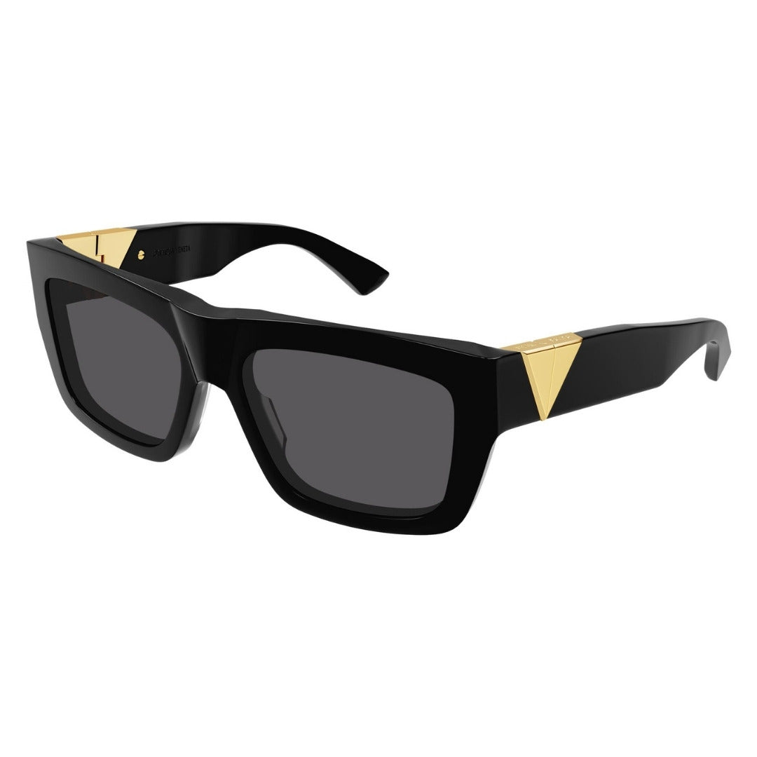 Bottega Veneta BV1178S 001 Preto Brilho e Dourado Preto - Sol - 57 mm