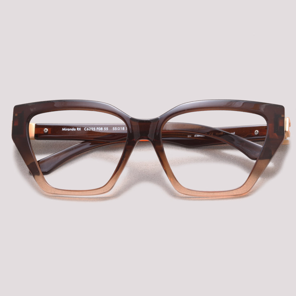 Colcci Miranda Marrom Translúcido Degradê - Grau - 56 mm