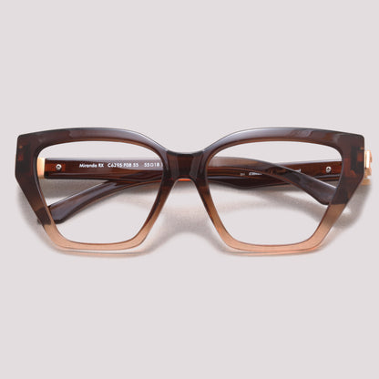 Colcci Miranda Marrom Translúcido Degradê - Grau - 56 mm