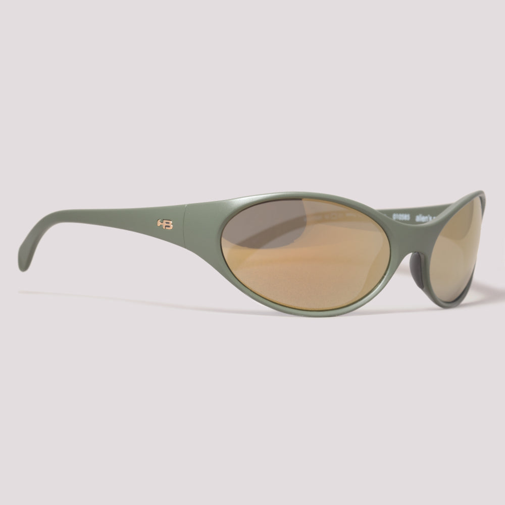 HB Aliens Return Verde Fosco Dourado Espelhado - Sol - 62 mm