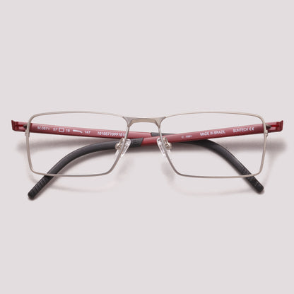 HB Duotech 0571 Prata e Vermelho Fosco - Grau - 57 mm