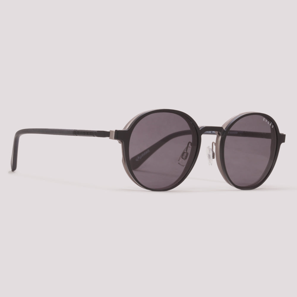 Evoke Clip on Noir 02BN Cinza Fosco Preto - Grau - 51 mm