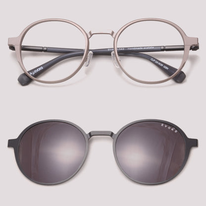Evoke Clip on Noir 02BN Cinza Fosco Preto - Grau - 51 mm