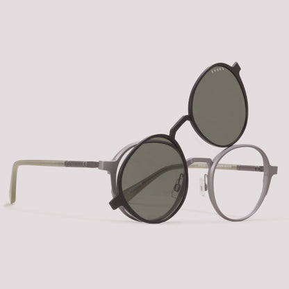 Evoke Clip on Noir 02CN Cinza Fosco Preto - Grau - 51 mm
