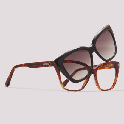 Colcci Bandy 9 Clip on Marrom Mesclado - Grau - 54 mm