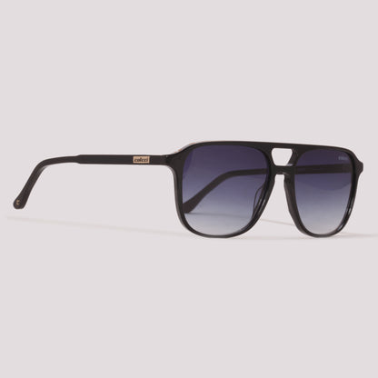Colcci Hunter Preto Brilho Azul Degradê - Sol - 57 mm