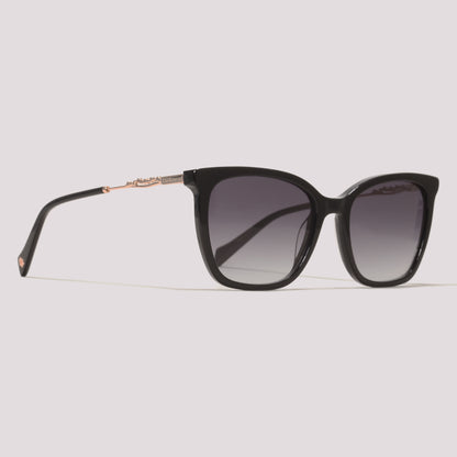 Hickmann Acacia 18 A01 Preto Brilho Preto Degradê - Sol - 54 mm