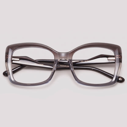Ana Hickmann AH60078N A03 Cinza e Azul Degradê Translúcido - Grau - 52 mm