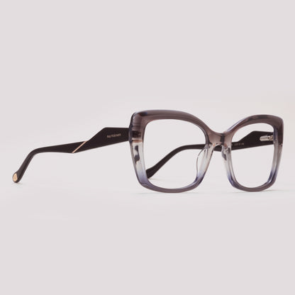 Ana Hickmann AH60078N A03 Cinza e Azul Degradê Translúcido - Grau - 52 mm