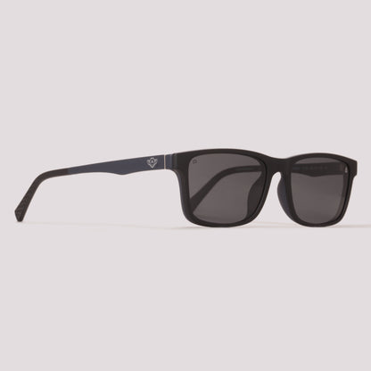 Atitude Attach Academy Clip on D11P Azul Fosco Preto Polarizado - Grau - 54 mm