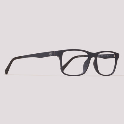 Atitude Attach Academy Clip on D11P Azul Fosco Preto Polarizado - Grau - 54 mm