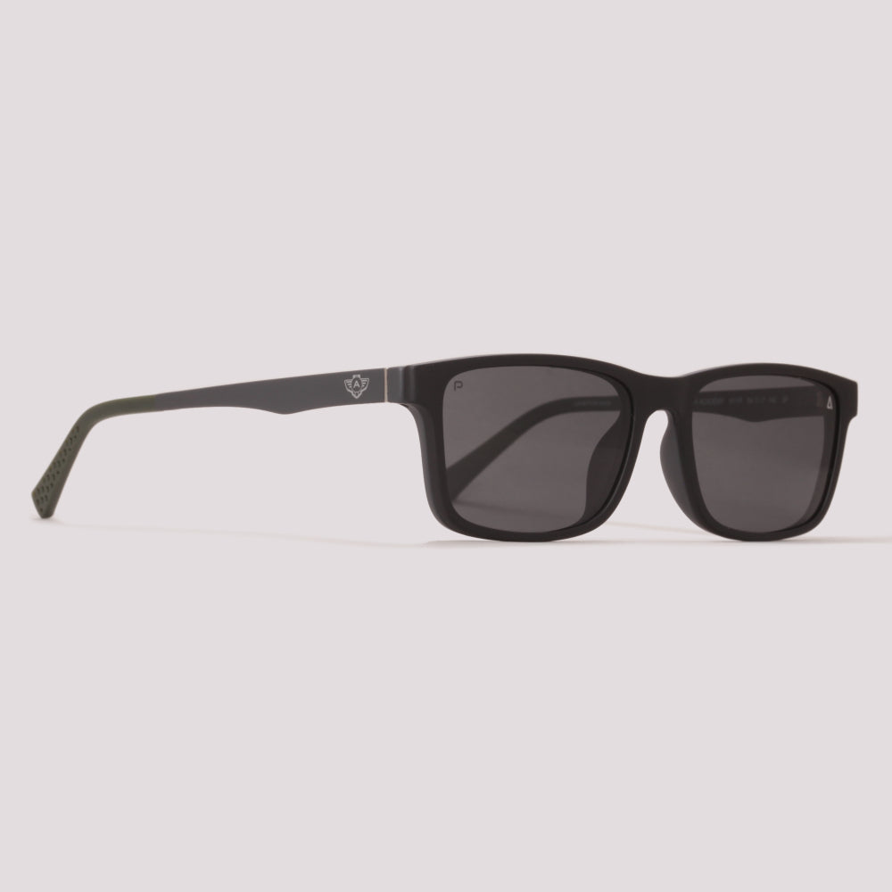 Atitude Attach Academy Clip on H11P Cinza Fosco Preto Polarizado - 54 mm